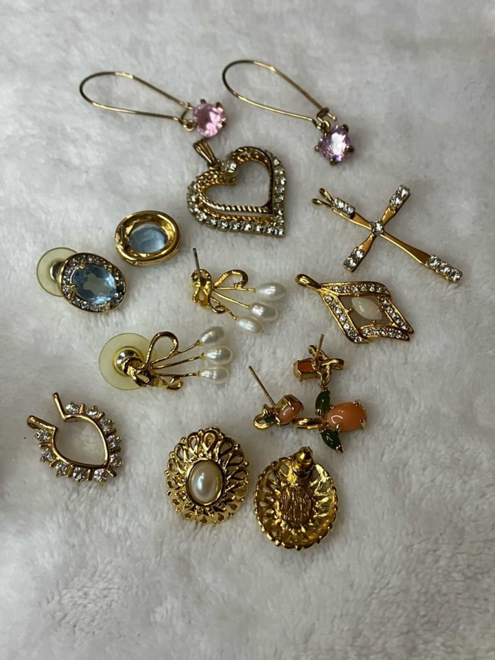Gold-Tone Mixed Earrings and Pendants